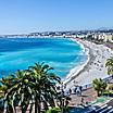 Aerial view of a beach in Nice, France