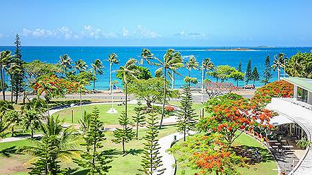 View of landscape with the ocean in Noumea, New Caledonia