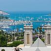 Saint Josef Cathedral and Moselle Bay in Noumea, New Caledonia