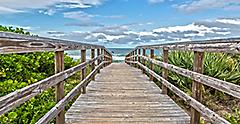 Wooden Walkway to the Beach, Orlando, Florida