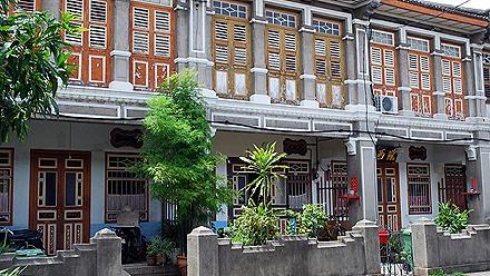 19th Century Houses in George Town in Penang, Malaysia