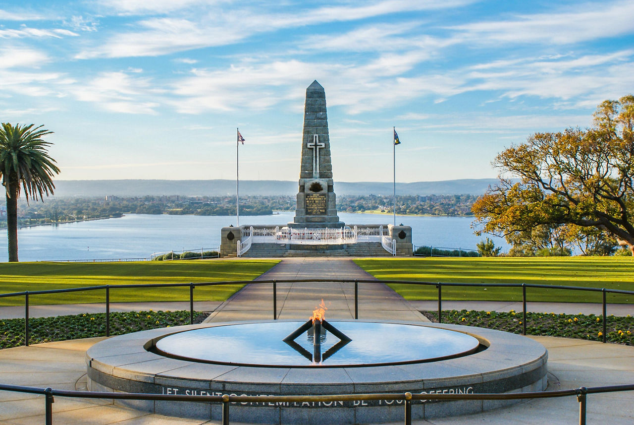 Famous monument in King Park in Perth, Australia