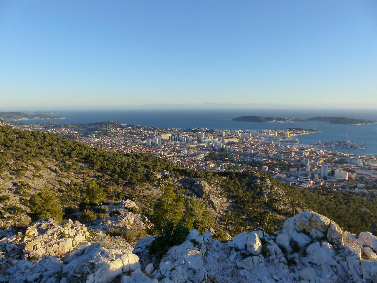 Panoramic view of Toulon, France