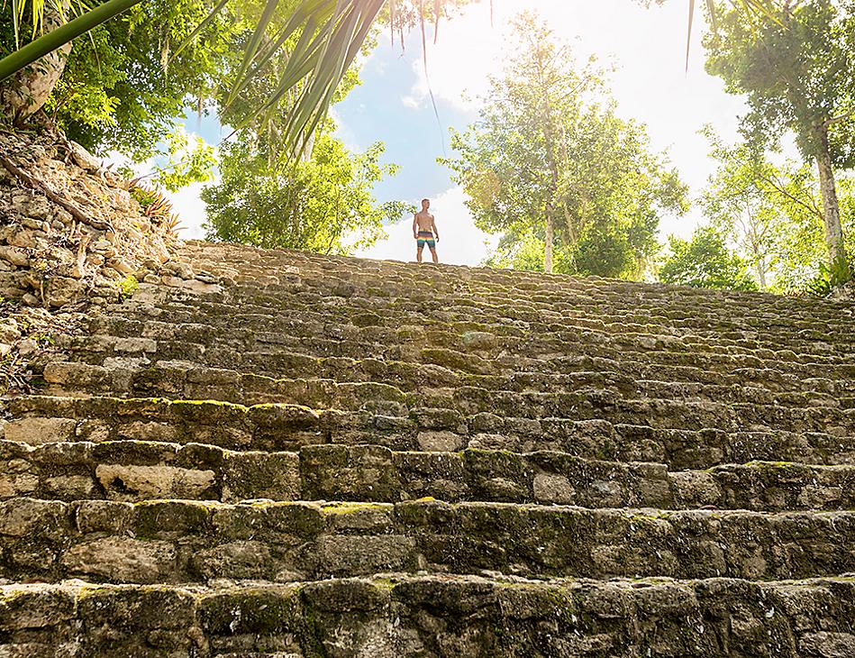 Costa Maya, Mexico, Chacchoben Mayan Ruins Steps