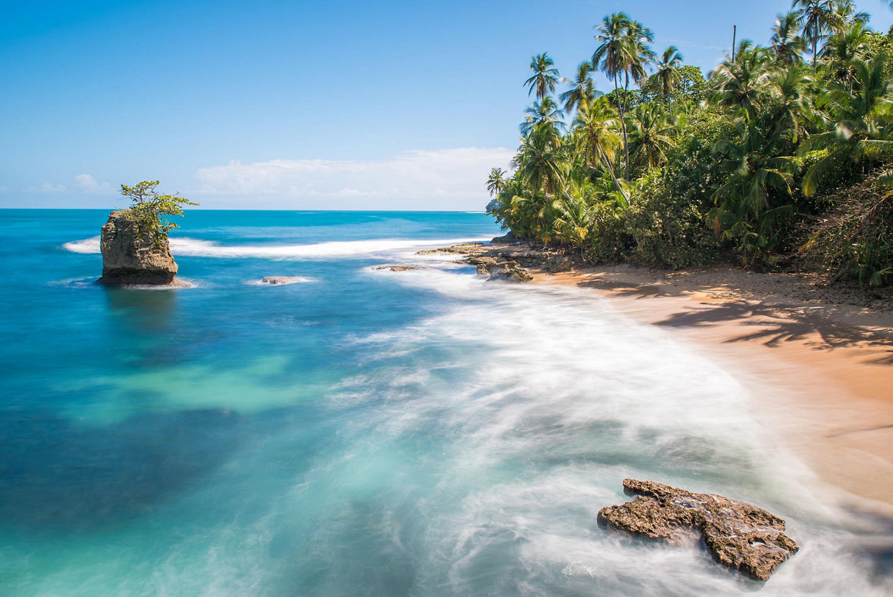 Wild Caribbean beach of Manzanillo near Puerto Limon, Costa Rica