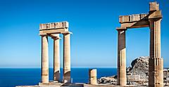 Rhodes, Greece, Lindos ancient columns