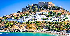 rhodes greece lindos castle hill
