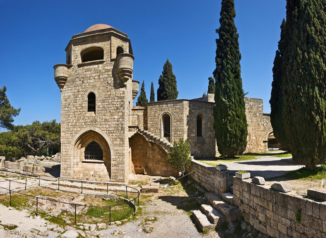 Filerimos monastery in Rhodes, Greece