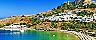 Rhodes, Greece, Panoramic view of Lindos Bay