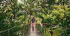 honduras roatan suspended bridge mother daughter jungle shore excursion