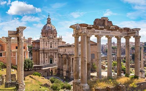 The Roman Forum in Rome, Italy