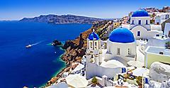 Santorini, Greece Oia White Blue