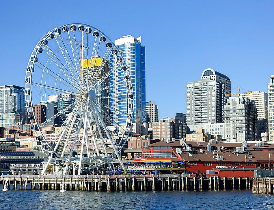 Seattle, Washington Skyline Great Wheel