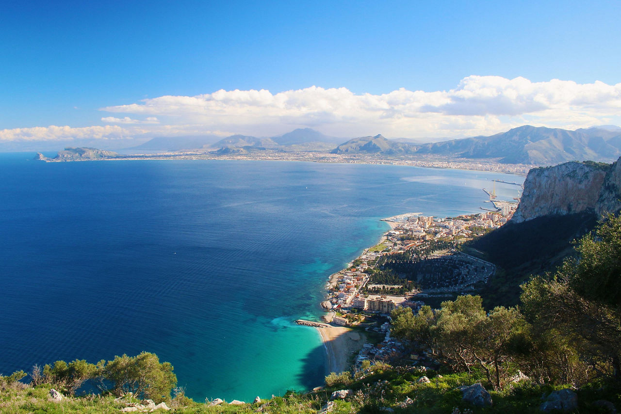 A panoramic view of Palermo in Sicily