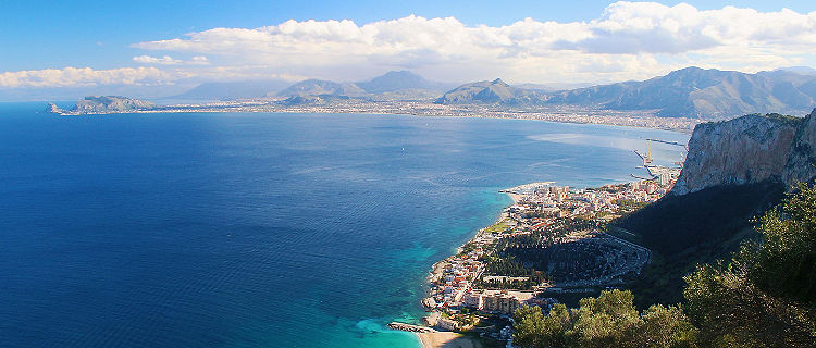 A panoramic view of Palermo in Sicily