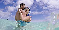 Antigua Couple Romantic Embrace Vacation