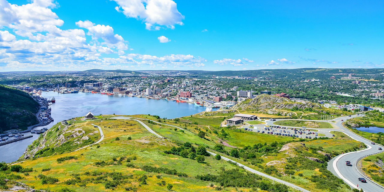 Aerial view of St. John's, Newfoundland