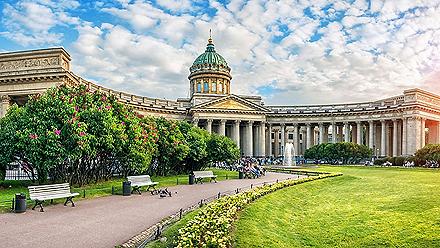 The Kazan Cathedral in St. Petersburg, Russia