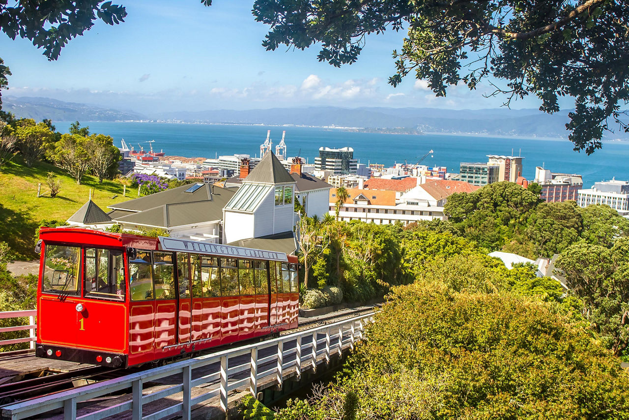 The Wellington Cable Car in New Zealand