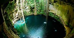 Deep Cenote Underground Sinkholes, Yucatan, Mexico 