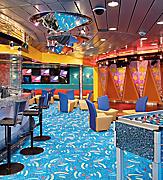 Fuel disco, Teen or enchantment of the seas Disco, club, lounge. bar, bar stools, chairs, tv, foosball, en, vision class, youth activities,