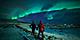 Alaska Fairbanks Northern Lights Couple Enjoying Night Sky