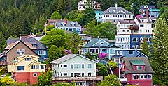 Alaska, Ketchikan Colorful Homes