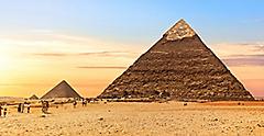 Pyramids of Giza During Sunset, Egypt