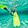 Belize, Boy Snorkeling Underwater