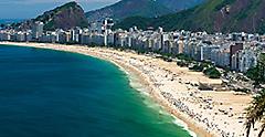 Copacabana beach in Rio de Janeiro. Brazil.
