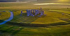 Aerial view of Stonehenge. British Isles