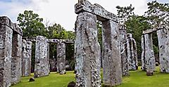 Visiting the huge stones of Stonehenge. British Isles.
