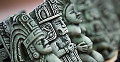 Honduras Roatan Mayan Statues 