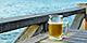 Beer on a sea coast, Crooked Hammock Brewery. Northeast America.