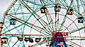 Famous Wonder Wheel fairground at Coney Island. North America