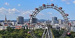 Ferris Wheel at Prater Entertainment Park in Austria. Europe