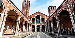 The Basilica of Sant'Ambrogio. Milan, Italy.