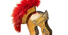 Iconic gladiator plumed helmet. Rome, Italy