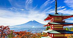 Japan, Fuji Mountain Red Pagoda