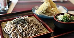 Japanese Noodles with Fried Shrimp