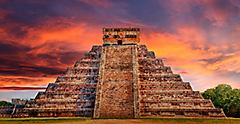 Go to the Kukulcan Pyramid at the Chichen Itza in Mexico