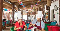 Mexico Costa Maya Cooking Classes Couple Making Guacamole