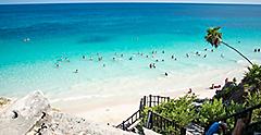 Tulum Beach in the Yucatan Peninsula, Mexico
