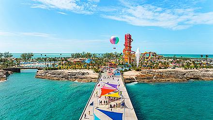 Arrivals Plaza Perfect Day at Coco Cay Aerial