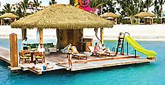 Coco Beach Club Family Enjoying Floating Cabana, Perfect Day at Coco Cay