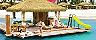 Coco Beach Club Family Enjoying Floating Cabana, Perfect Day at Coco Cay