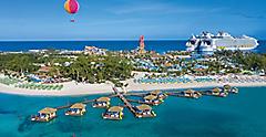 Floating Cabanas with Oasis and Navigator of the Seas, Perfect Day at Coco Cay 
