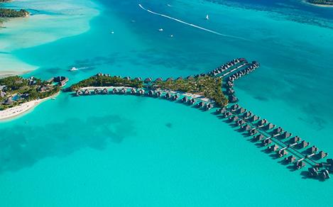 Water Bungalows in the South Pacific 