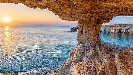  Sea cave at sunset, Ayia Napa, Cyprus