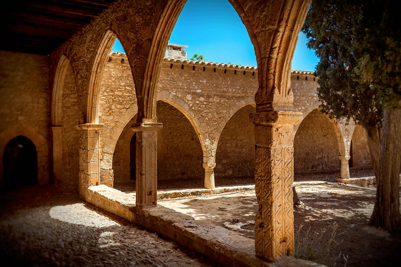 Archway of Ayia Napa Monastery, Cyprus.